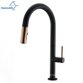 Aquacubic North America Gooseneck Modern Single Handle Kitchen Sink Faucet